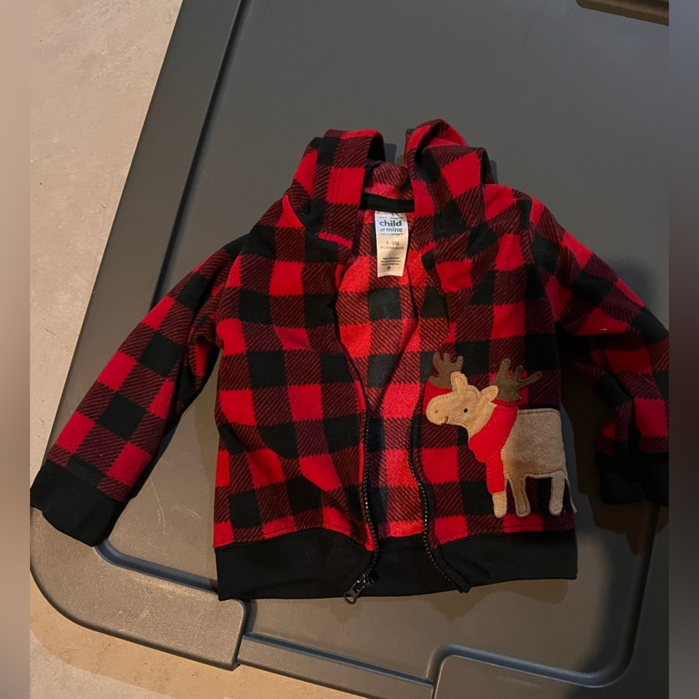 Carter's Red and Black Plaid Hoodie